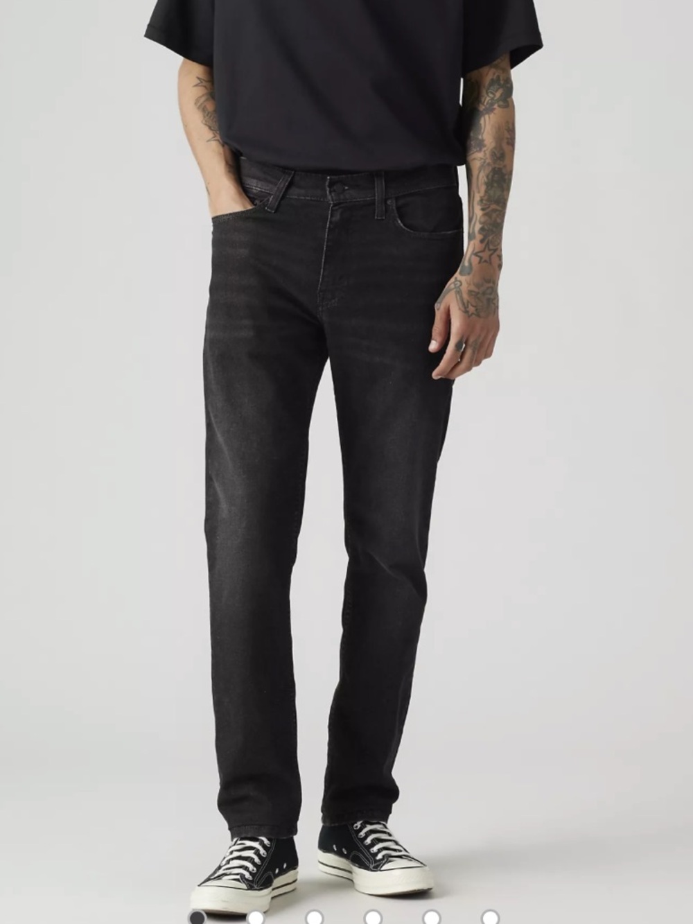 Levi's Men's Straight Jeans in Faded Black